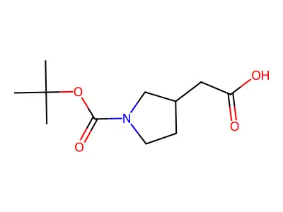 (R)-3-Carboxymethyl-pyrrolidine-1-carboxylic acid tert-butyl ester structure