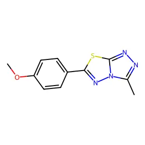 6-(4-Methoxyphenyl)-3-methyl-[1,2,4]triazolo[3,4-b][1,3,4]thiadiazole structure