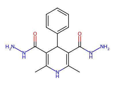 2,6-Dimethyl-4-phenyl-1,4-dihydropyridine-3,5-dicarbohydrazide structure