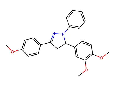 5-(3,4-dimethoxyphenyl)-3-(4-methoxyphenyl)-1-phenyl-4,5-dihydro-1H-pyrazole structure