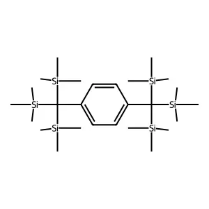 Silane (1,4-phenylenedimethanetetrayl)hexakis- structure