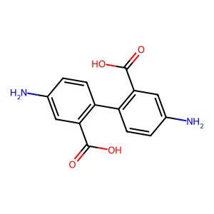 4,4'-Diamino-[1,1'-biphenyl]-2,2'-dicarboxylic acid structure