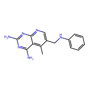 5-Methyl-6-phenylaminomethyl-pyrido[2,3-d]pyrimidine-2,4-diamine structure
