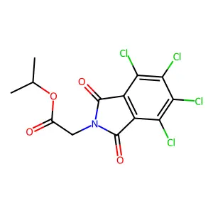 isopropyl (4,5,6,7-tetrachloro-1,3-dioxo-1,3-dihydro-2H-isoindol-2-yl)acetate structure