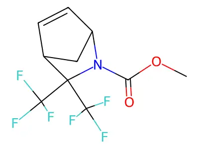 Methyl 3,3-bis(trifluoromethyl)-2-azabicyclo[2.2.1]hept-5-ene-2-carboxylate structure