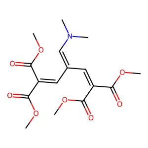 1,2,6,7-Tetramethyl 4-[(dimethylamino)methylene]-2,5-heptadiene-2,2,6,6-tetracarboxylate structure