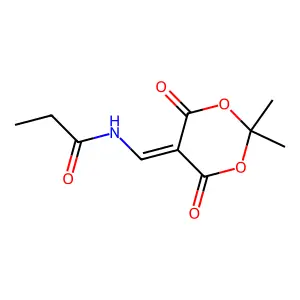 N-[(2,2-dimethyl-4,6-dioxo-1,3-dioxan-5-ylidene)methyl]propanamide structure