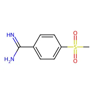 Benzamidine, p-(methylsulfonyl)-, hydrochloride structure