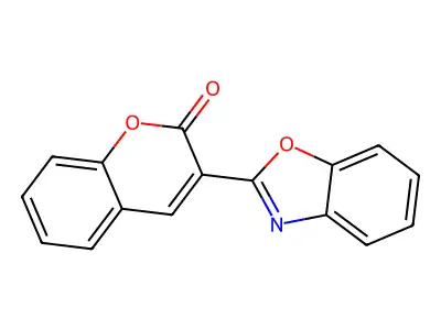 2H-1-Benzopyran-2-one, 3-(2-benzoxazolyl)- structure