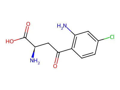 alpha,2-Diamino-4-chloro-gamma-oxobenzenebutanoic acid structure