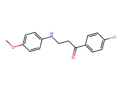1-(4-Chlorophenyl)-3-(4-methoxyanilino)-1-propanone structure