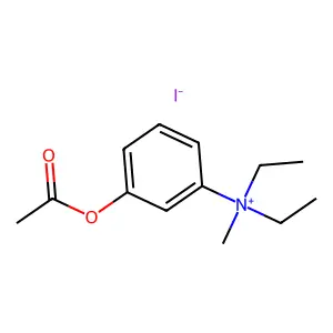 (3-乙酰氧基苯基)二乙基甲基碘化铵 structure