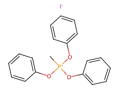 Methyltriphenoxyphosphonium iodide structure