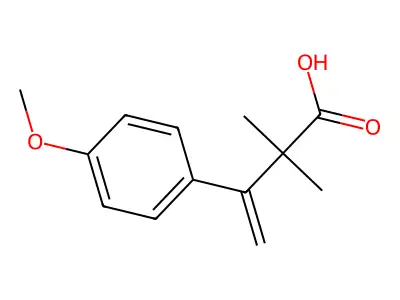 3-(4-Methoxyphenyl)-2,2-dimethylbut-3-enoic acid structure