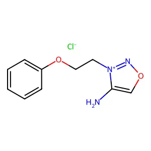 4-Amino-3-(2-phenoxyethyl)-3H-1,2,3-oxadiazol-1-ium chloride structure