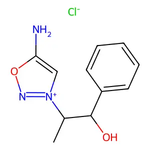 Sydnone imine, 3-(beta-hydroxy-alpha-methylphenethyl)-, monohydrochloride structure