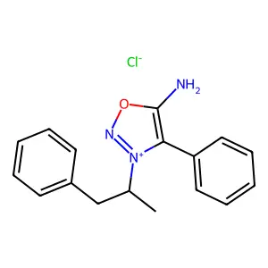 5-Amino-4-phenyl-3-(1-phenylpropan-2-yl)-3H-1,2,3-oxadiazol-1-ium chloride structure
