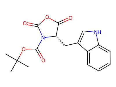N-alpha-Boc-L-tryptophan N-alpha-carboxy anhydride structure