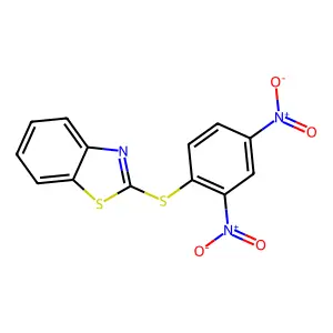 Benzothiazole, 2-[(2,4-dinitrophenyl)thio]- structure