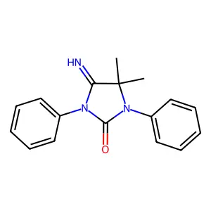 5-Imino-4,4-dimethyl-1,3-diphenylimidazolidin-2-one structure