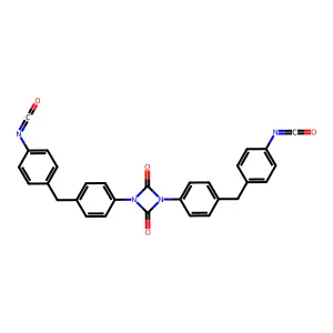 1,3-双(4-((4-异氰酸根合苯基)甲基)苯基)-1,3-二氮杂环丁-2,4-二酮 structure