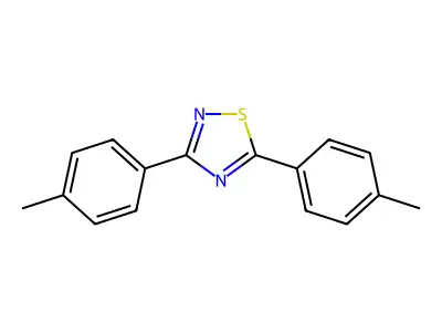 3,5-Bis(4-methylphenyl)-1,2,4-thiadiazole structure