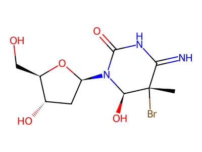 5-Bromo-2'-deoxy-6-hydroxy-5-methylcytidine structure