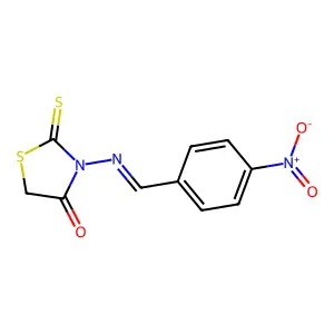 3-[(4-Nitrophenyl)methylideneamino]-2-sulfanylidene-1,3-thiazolidin-4-one structure