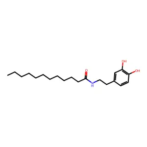 N-[2-(3,4-二羟基苯基)乙基]十二烷酰胺 structure