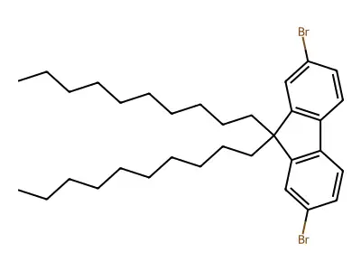 2,7-Dibromo-9,9-didecylfluorene structure