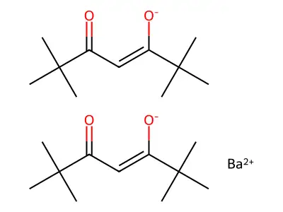 Barium(2+);bis(2,2,6,6-tetramethyl-5-oxohept-3-en-3-olate) structure