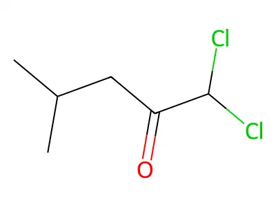 1,1-Dichloro-4-methylpentan-2-one structure