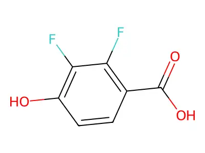 2,3-Difluoro-4-hydroxybenzoic acid structure