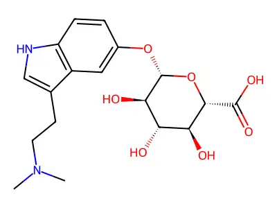 N,N-Dimethyl-O-glucopyranuronosyl-5-hydroxytryptamine structure