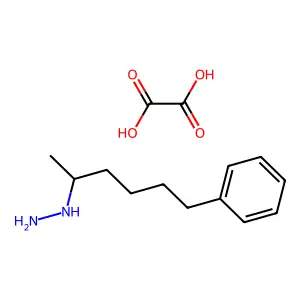 Hydrazine, (1-methyl-5-phenylpentyl)-, oxalate (1:1) structure