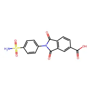 1,3-Dioxo-2-(4-sulfamoylphenyl)isoindoline-5-carboxylic acid structure