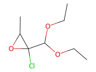 2-Chloro-2-(diethoxymethyl)-3-methyloxirane structure
