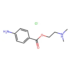 Benzoic acid, p-amino-, 2-(dimethylamino)ethyl ester, hydrochloride structure
