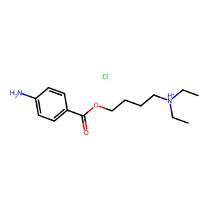 Benzoic acid, p-amino-, 4-(diethylamino)butyl ester, hydrochloride structure