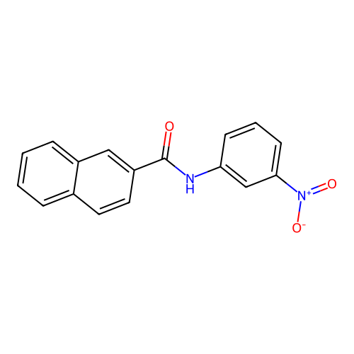 N-(3-nitrophenyl)-2-naphthalenecarboxamide structure