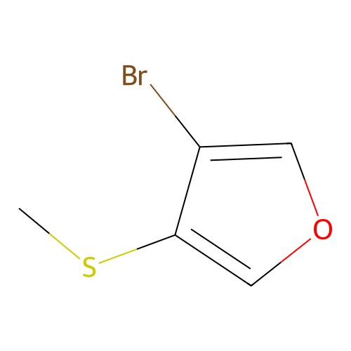 Furan, 3-bromo-4-(methylthio)- structure