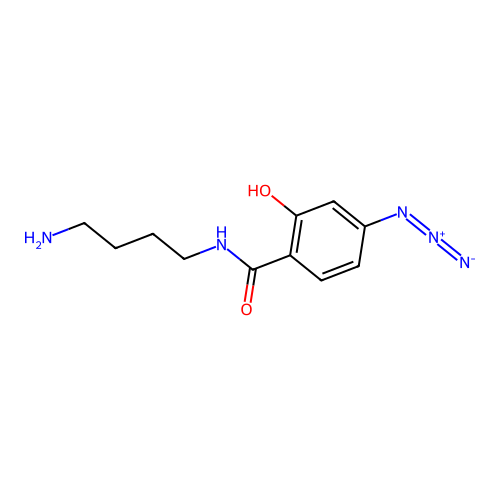 Benzamide, N-(4-aminobutyl)-4-azido-2-hydroxy- structure