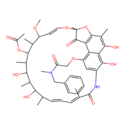 Rifamycin B benzylmethylamide structure