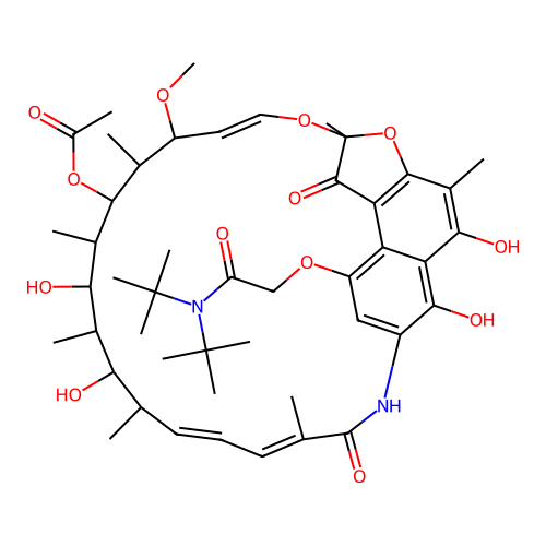 Rifamycin di-tert-butylamide structure
