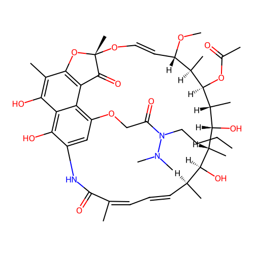 Rifamycin B butyldimethylhydrazide structure
