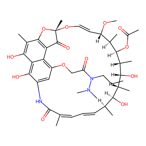 Rifamycin B dimethylpropylhydrazide structure