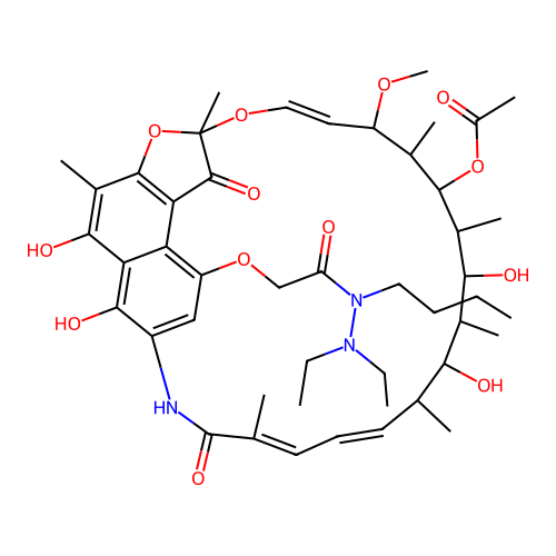 Rifamycin B butyldiethylhydrazide structure