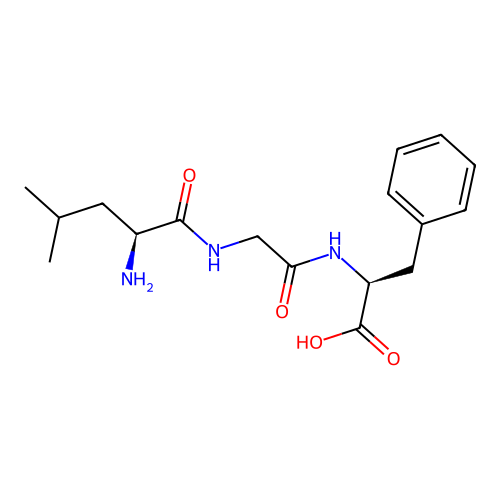 Leucyl-glycyl-phenylalanine structure