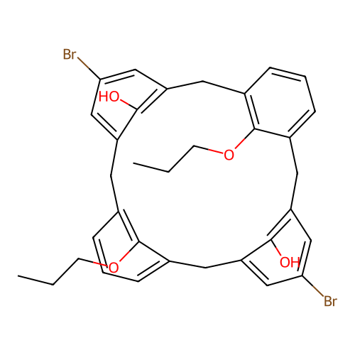 5,17-Dibromo-26,28-di-propoxycalix[4]arene structure