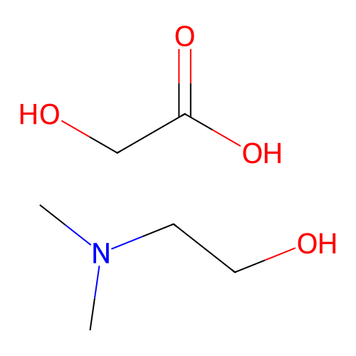 N,N-Dimethyl(2-hydroxyethyl)ammonium 2-hydroxyacetate structure